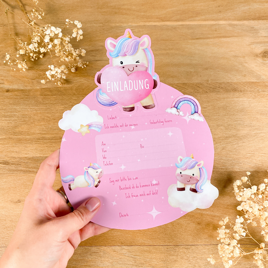 10 Einladungen zum Selberbasteln | Einhorn
