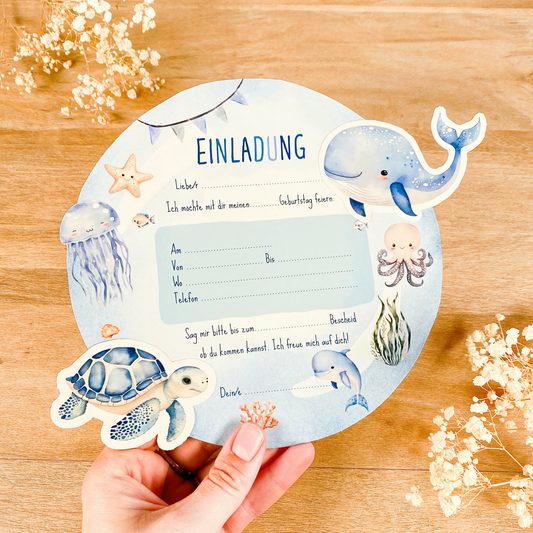 10 Einladungen zum Selberbasteln | Unterwasserwelt