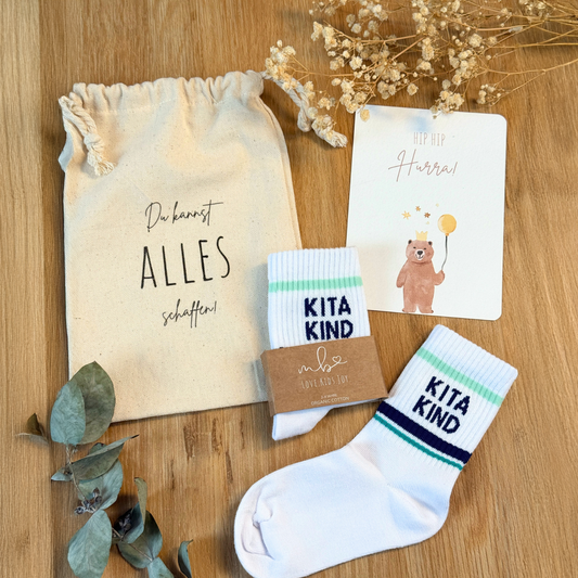 Kitakind Socken Blau | Geschenkidee Kindergarten