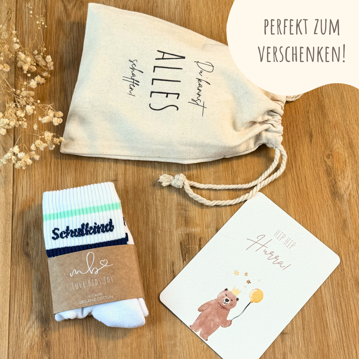 Schulkind Socken Blau | Geschenk zur Einschulung