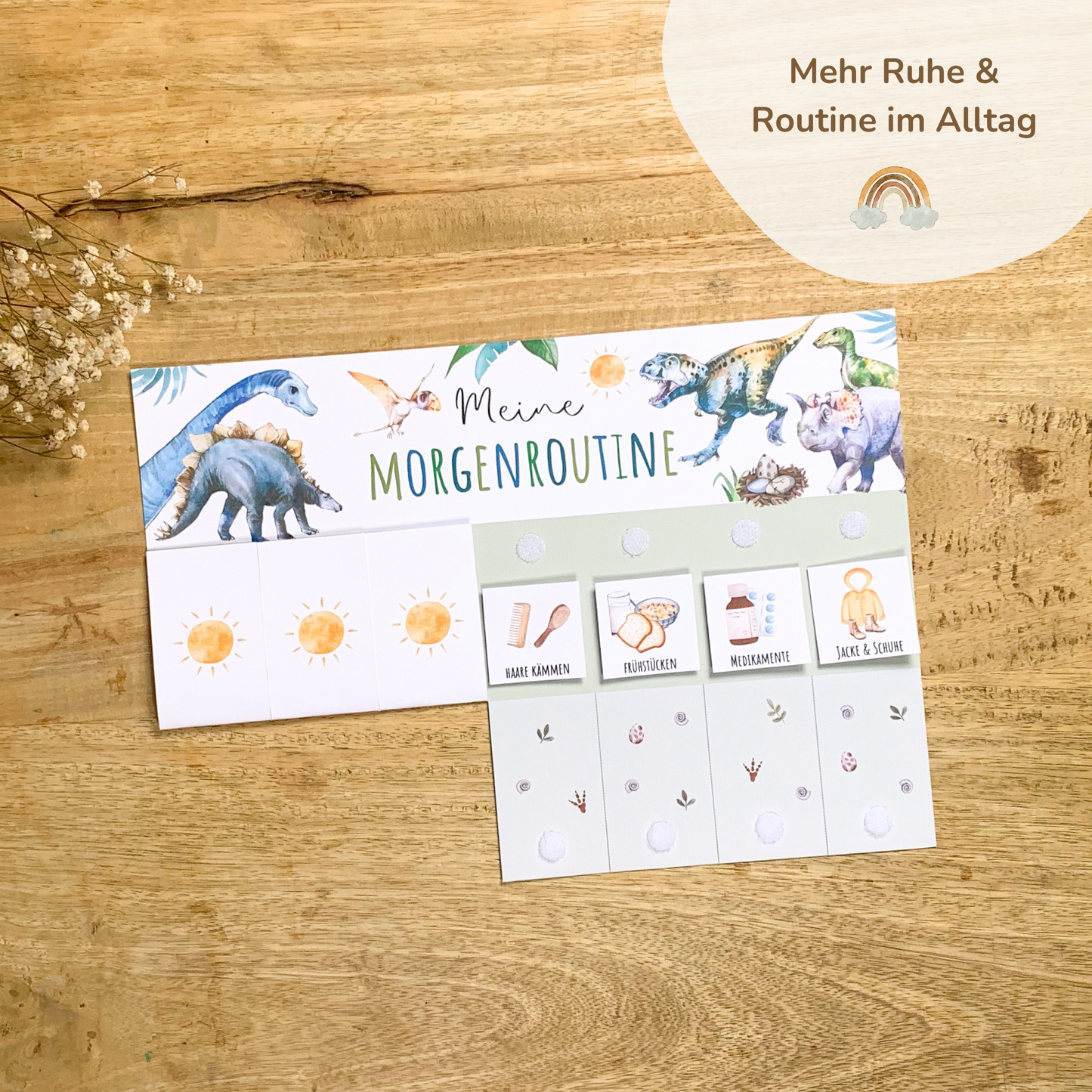 Morgen- & Abendroutine für Kinder | zum sofort Ausdrucken | Dino