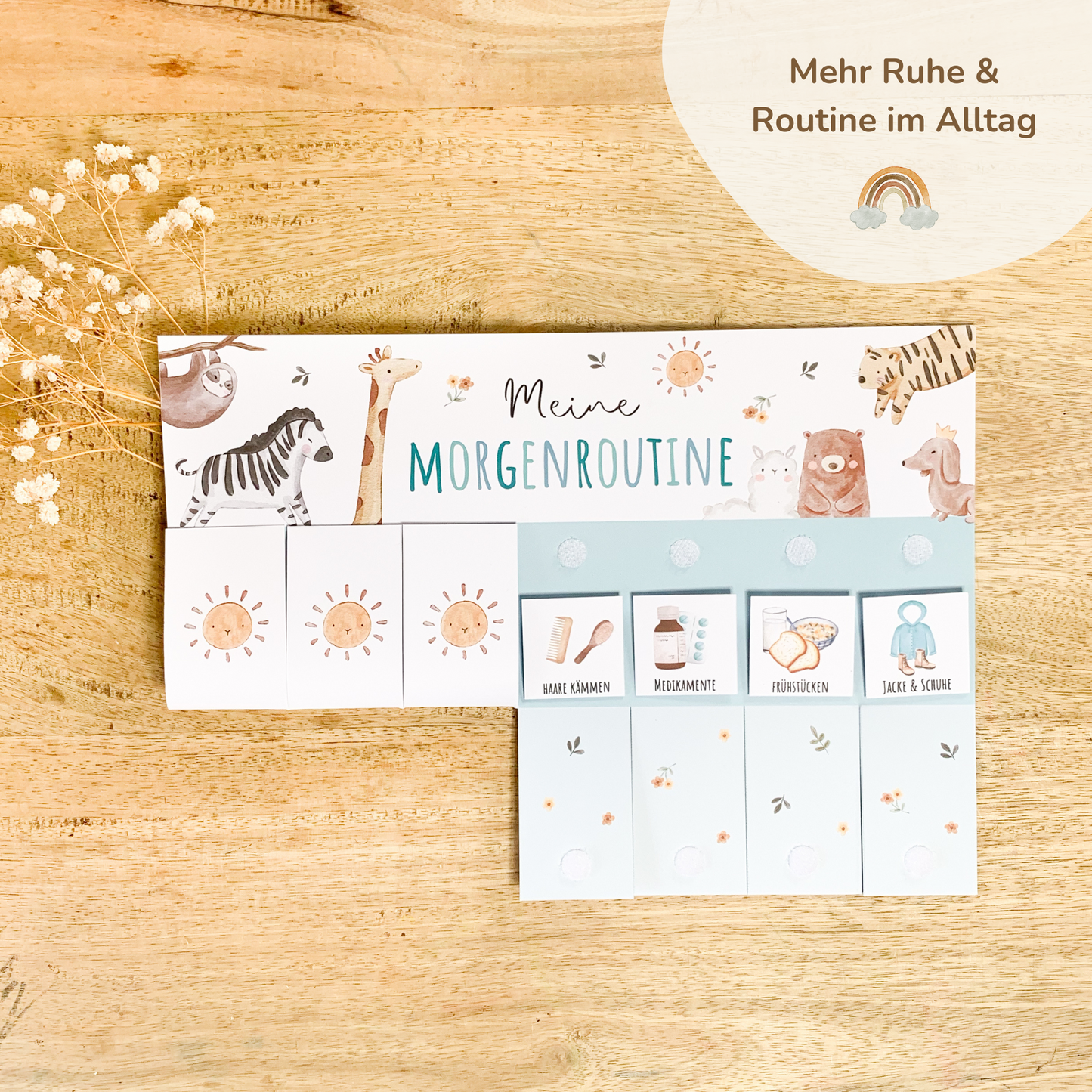 Morgen- & Abendroutine für Kinder | zum sofort Ausdrucken | Boho
