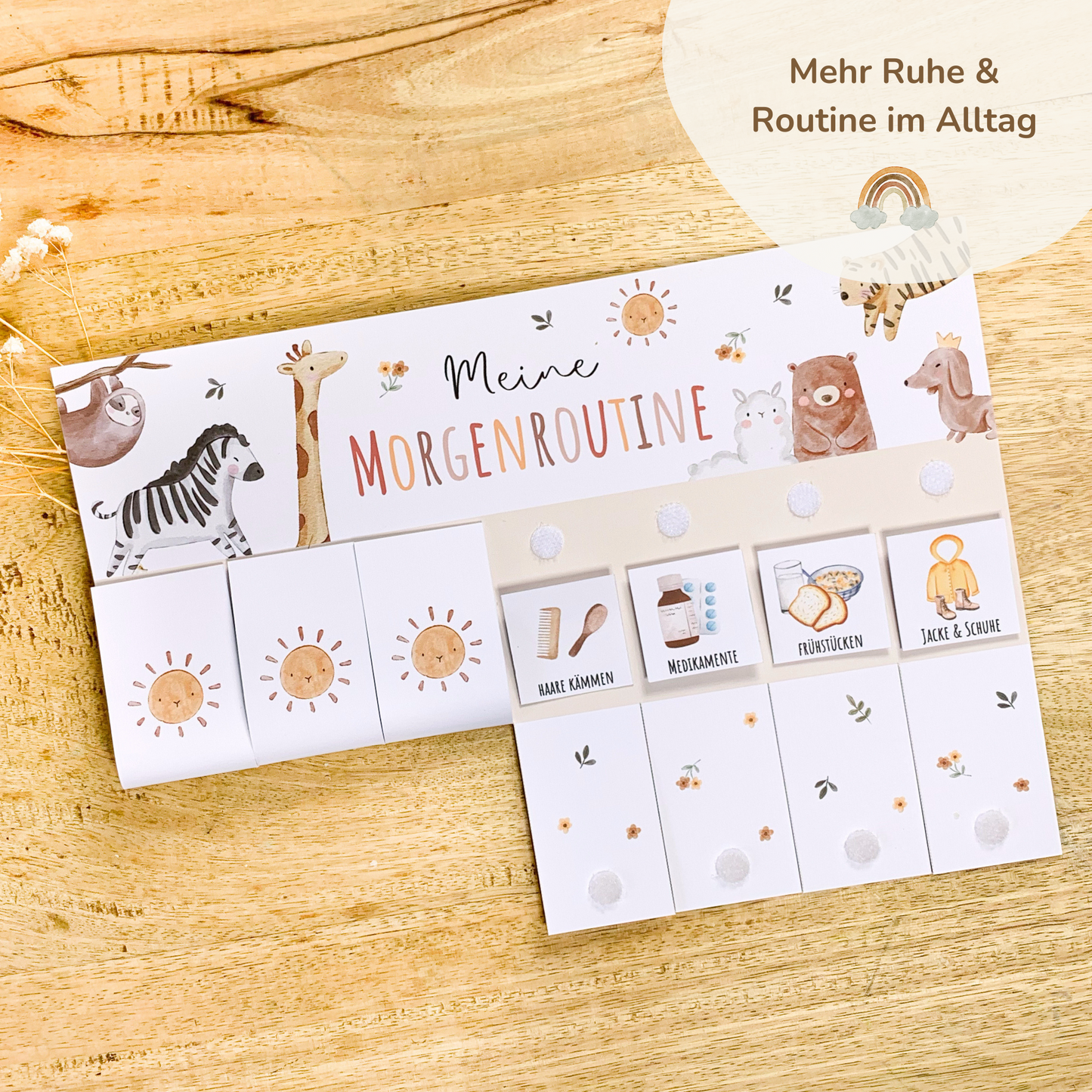 Morgen- & Abendroutine für Kinder | zum sofort Ausdrucken | Boho