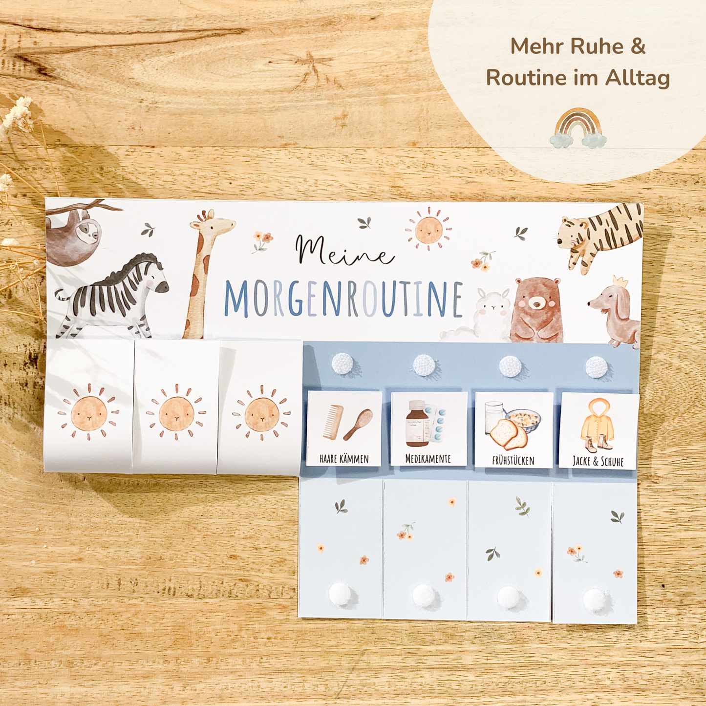 Morgen- & Abendroutine für Kinder | zum sofort Ausdrucken | Boho