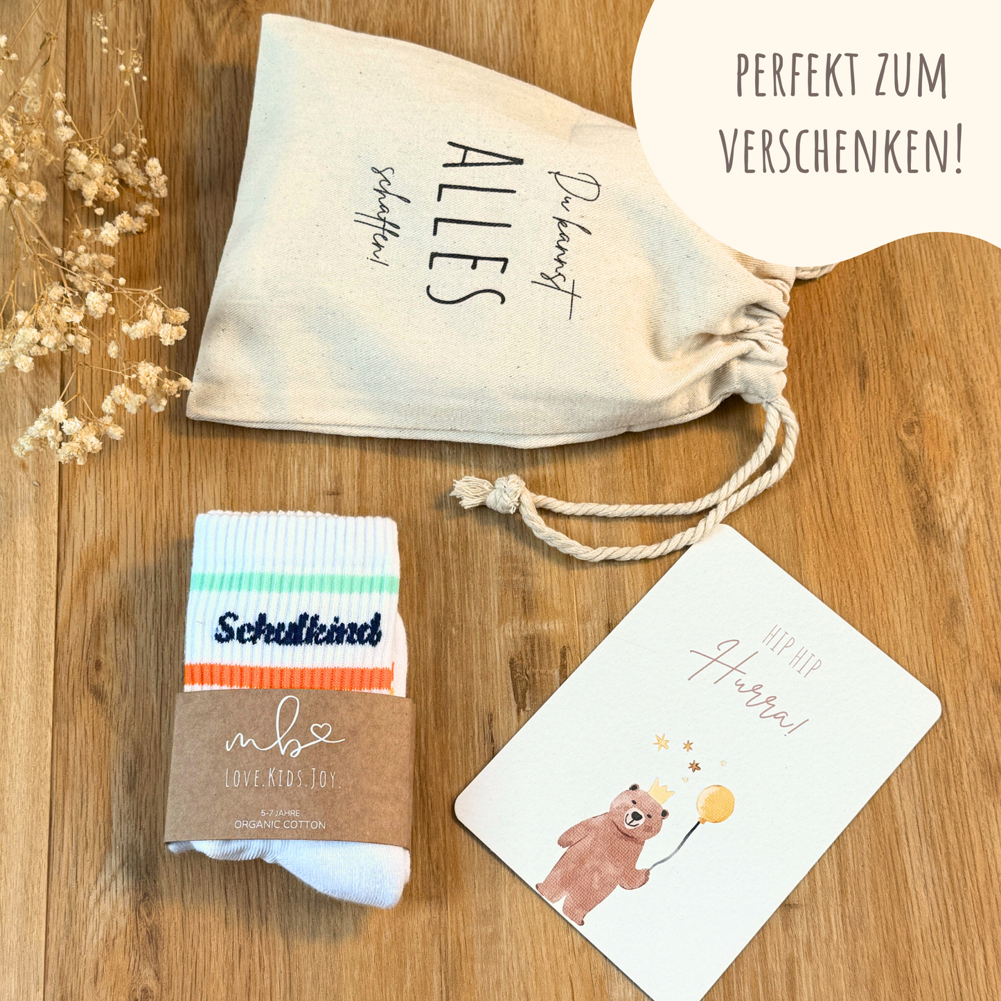 Schulkind Socken Bunt | Geschenk zur Einschulung