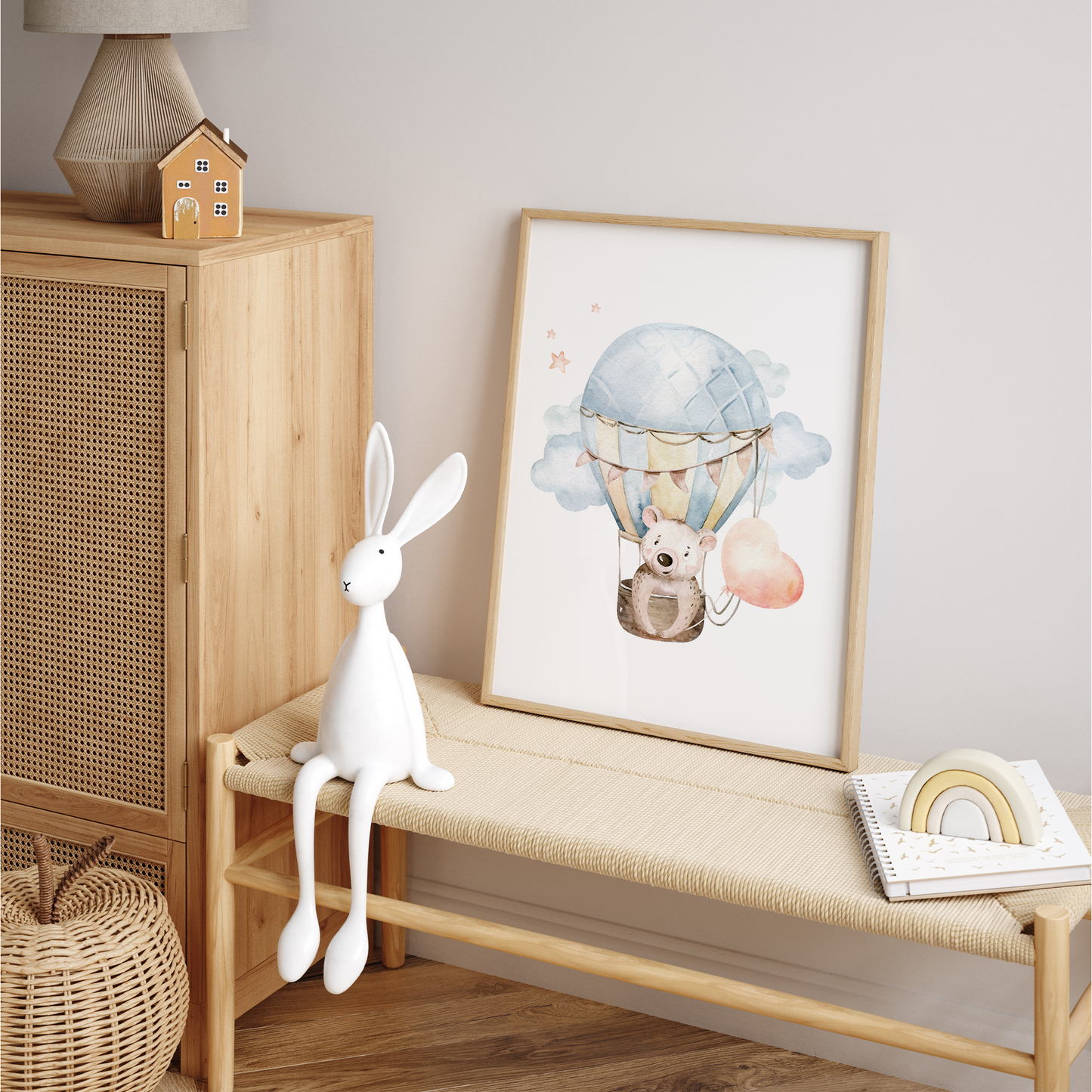 Kinderzimmer Poster | 3er Set A4 | Elefant & Kroko