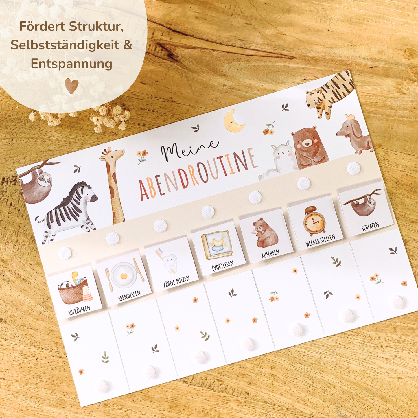 Morgen- & Abendroutine für Kinder | zum sofort Ausdrucken | Boho