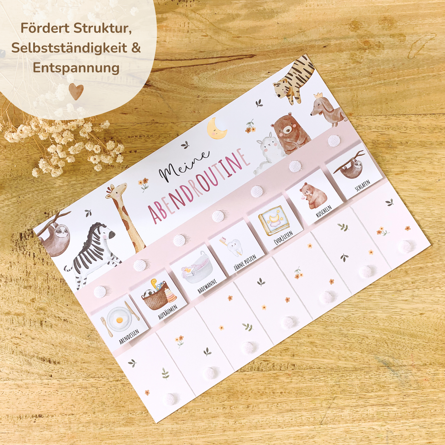 Morgen- & Abendroutine für Kinder | zum sofort Ausdrucken | Boho