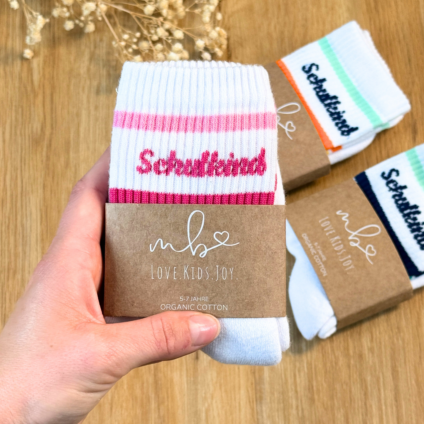 Schulkind Socken Pink | Geschenk zur Einschulung