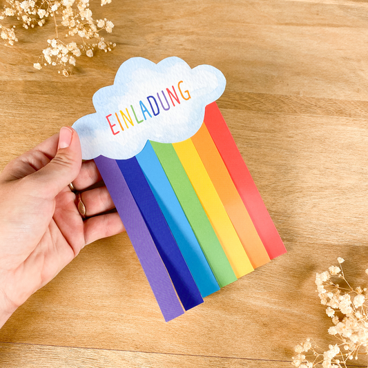 10 Einladungen zum Selberbasteln | Regenbogen