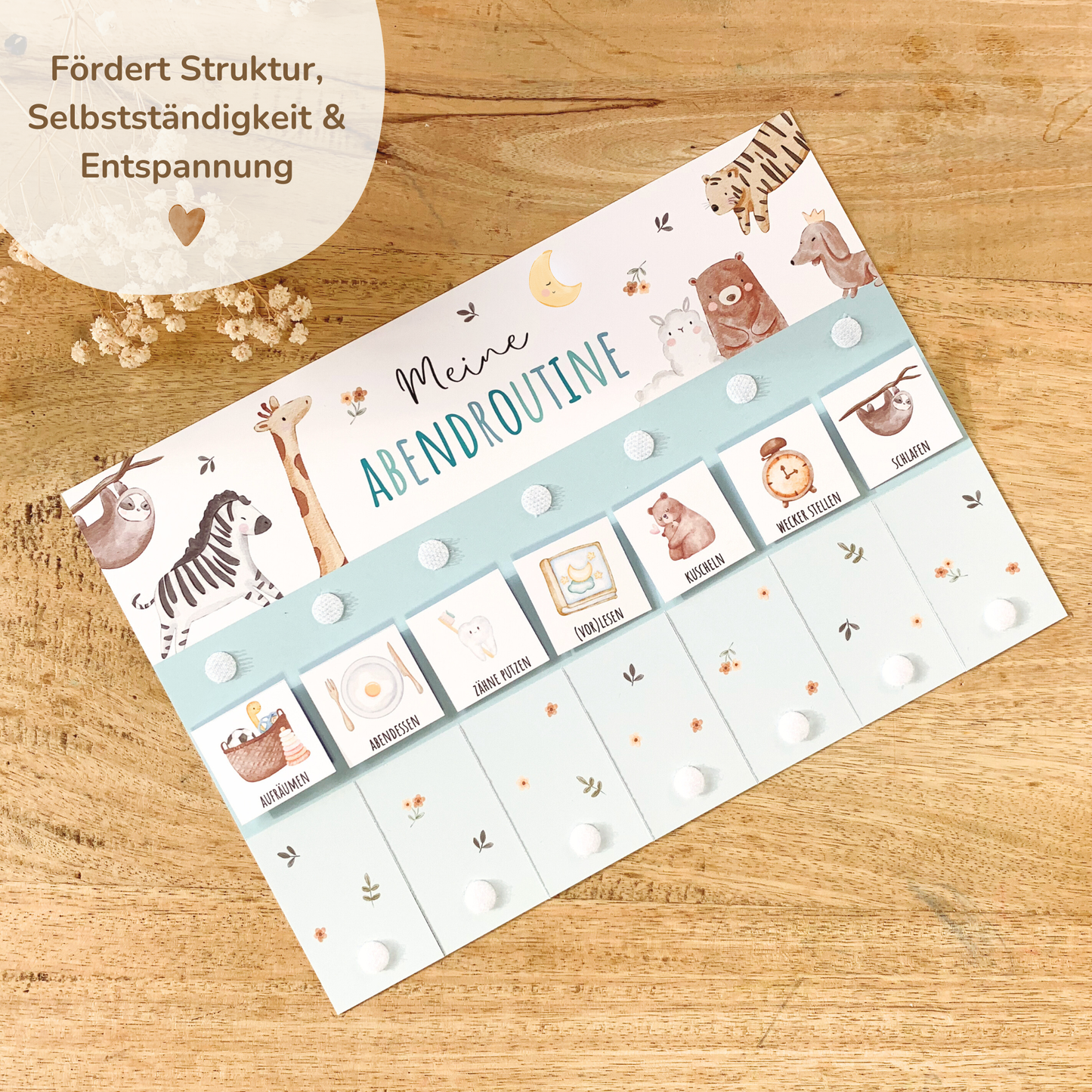 Morgen- & Abendroutine für Kinder | zum sofort Ausdrucken | Boho