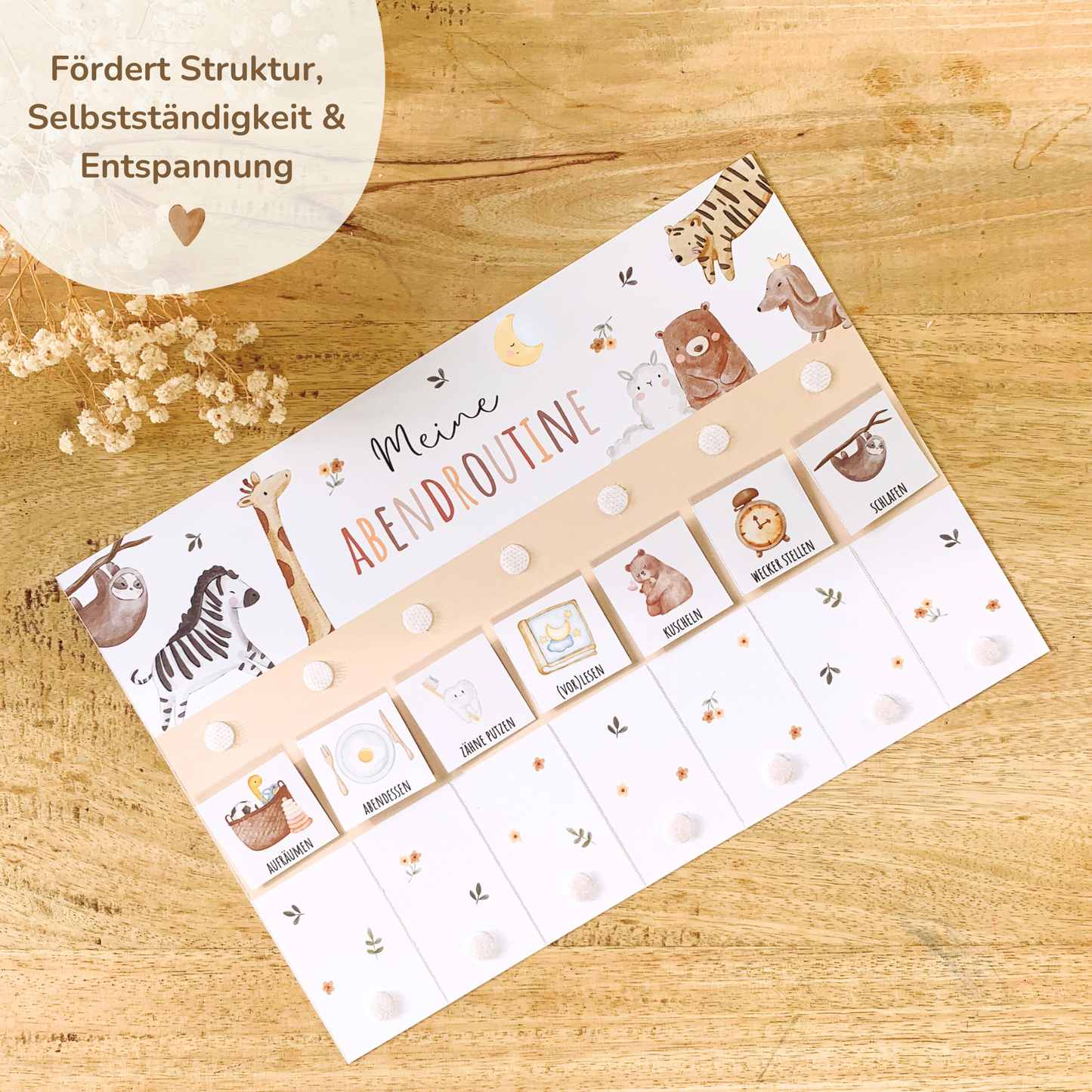 Morgen- & Abendroutine für Kinder | zum sofort Ausdrucken | Boho