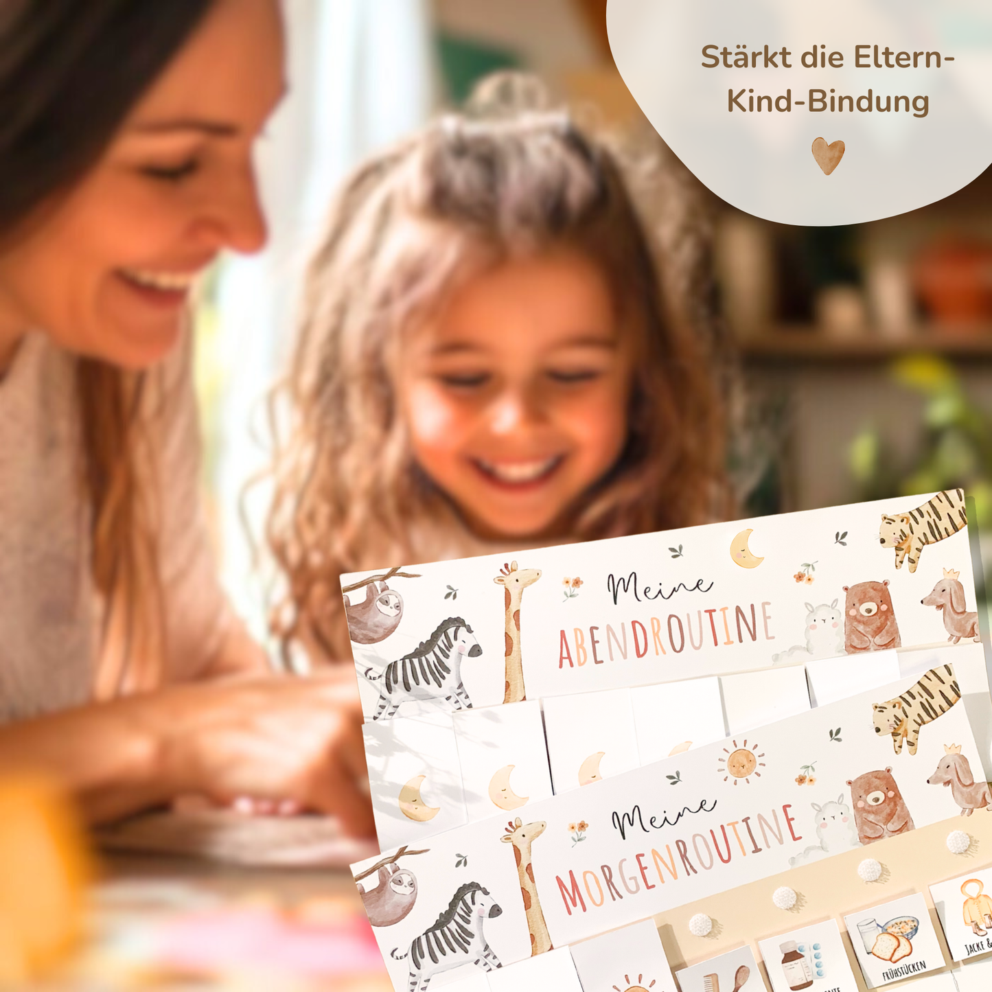 Morgen- & Abendroutine für Kinder | zum sofort Ausdrucken | Boho