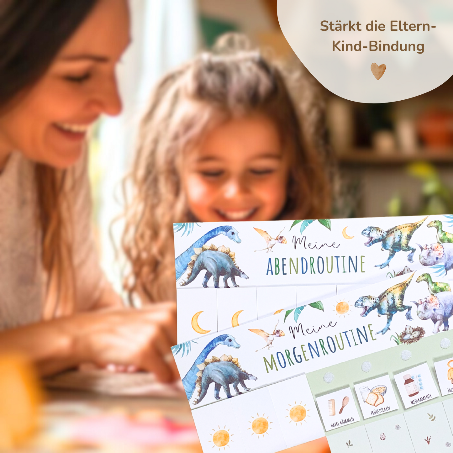 Morgen- & Abendroutine für Kinder | zum sofort Ausdrucken | Dino