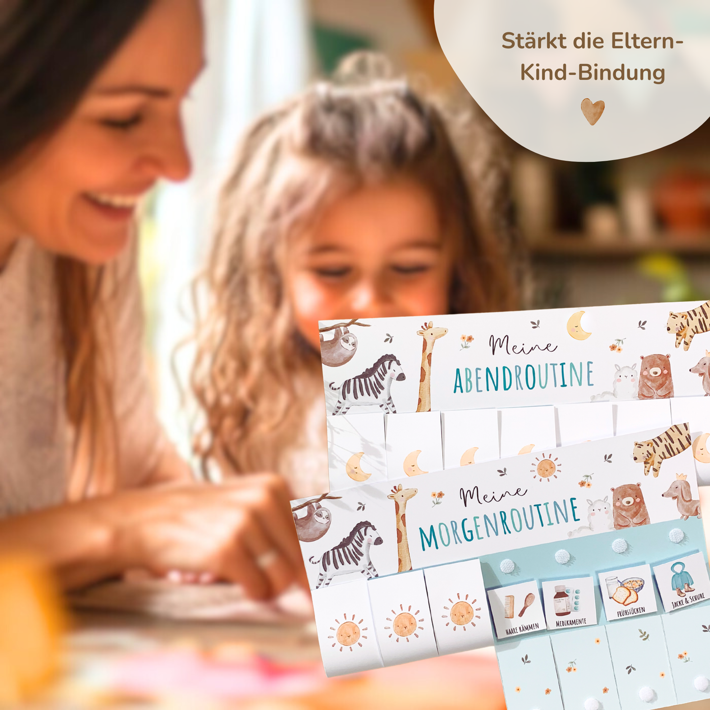 Morgen- & Abendroutine für Kinder | zum sofort Ausdrucken | Boho