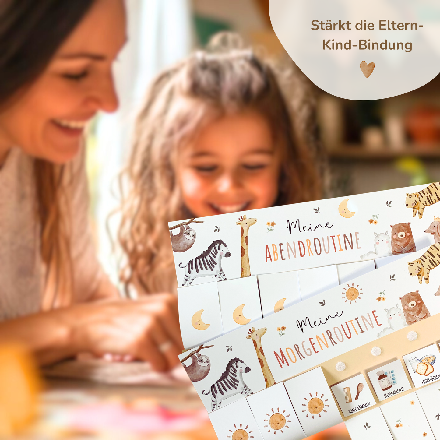 Morgen- & Abendroutine für Kinder | zum sofort Ausdrucken | Boho