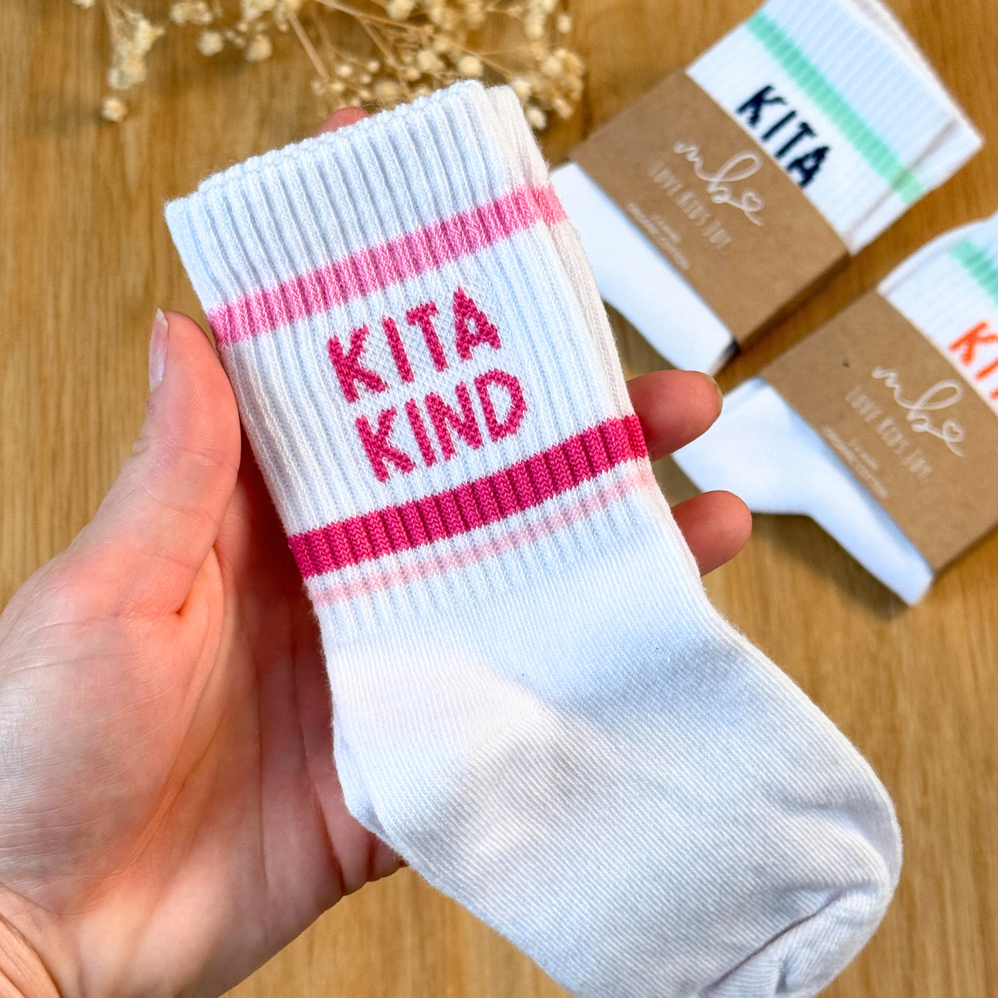 Kitakind Socken Pink | Geschenkidee Kindergarten