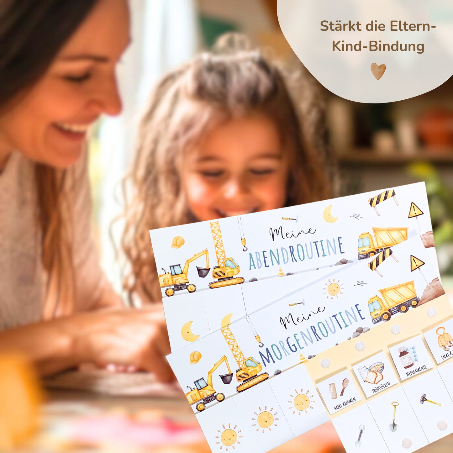 Morgen- & Abendroutine für Kinder | zum sofort Ausdrucken | Bagger