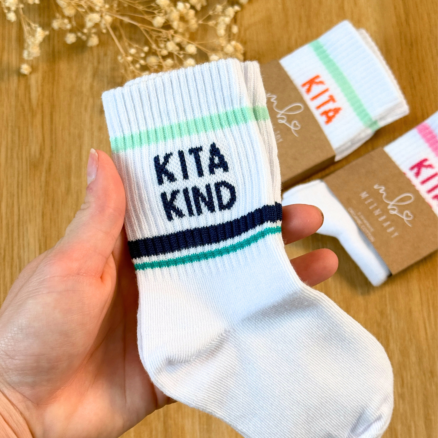 Kitakind Socken Blau | Geschenkidee Kindergarten