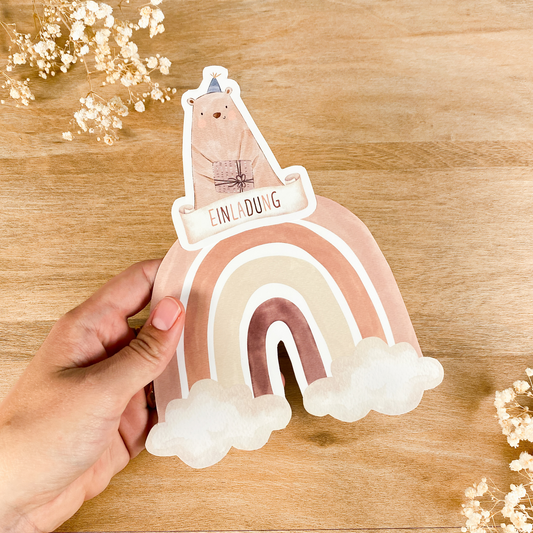 10 Einladungen zum Selberbasteln | Süßer Bär