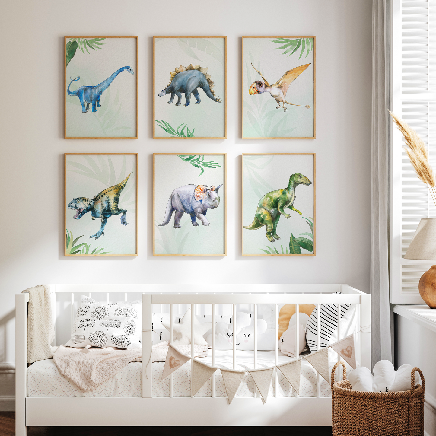 Kinderzimmerposter | 6er Set A4 | Dino Poster
