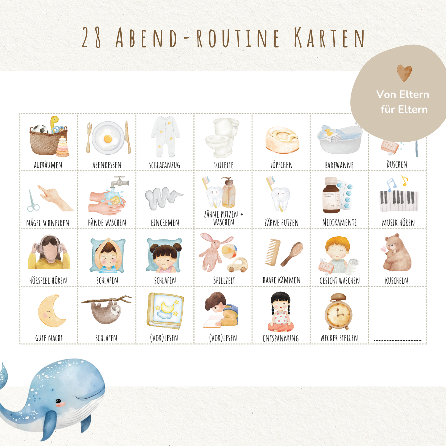 Morgen- & Abendroutine für Kinder | zum sofort Ausdrucken | Unterwasserwelt