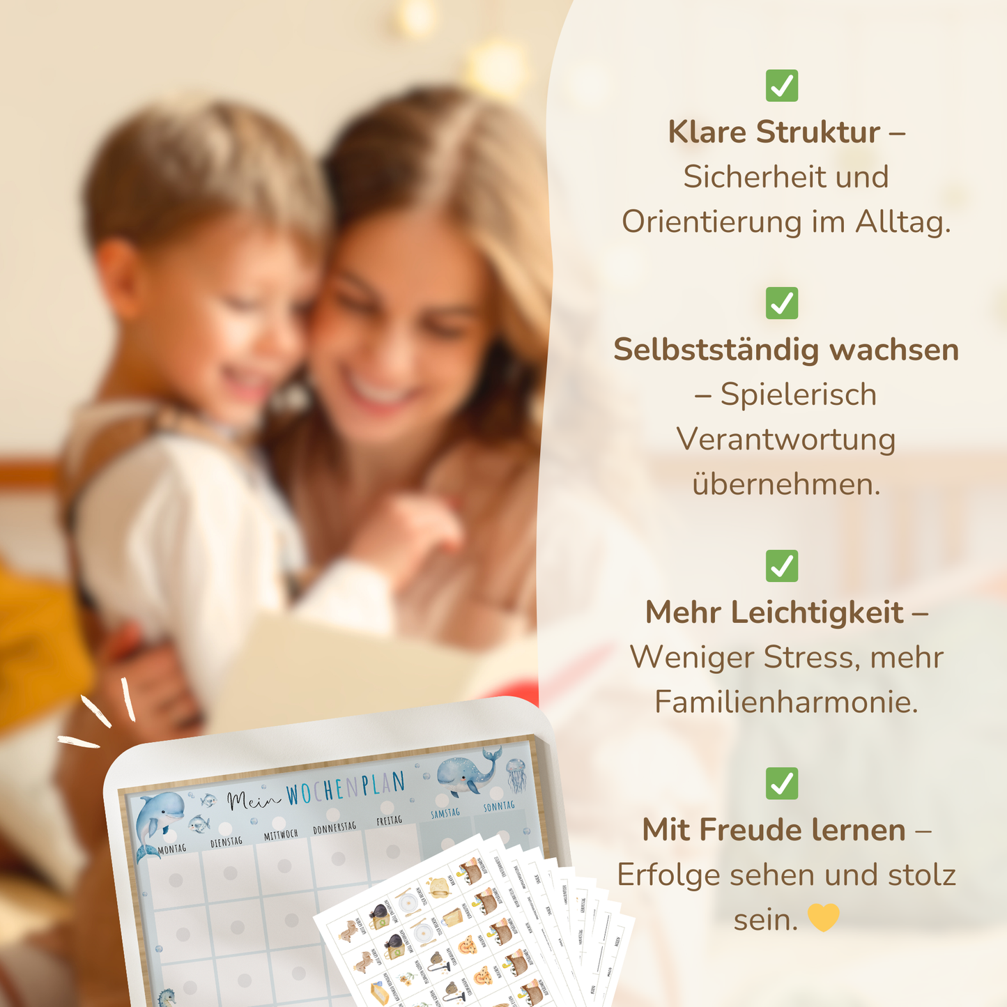 Wochenplan für Kinder | Montessori | zum Ausdrucken | Unterwasserwelt