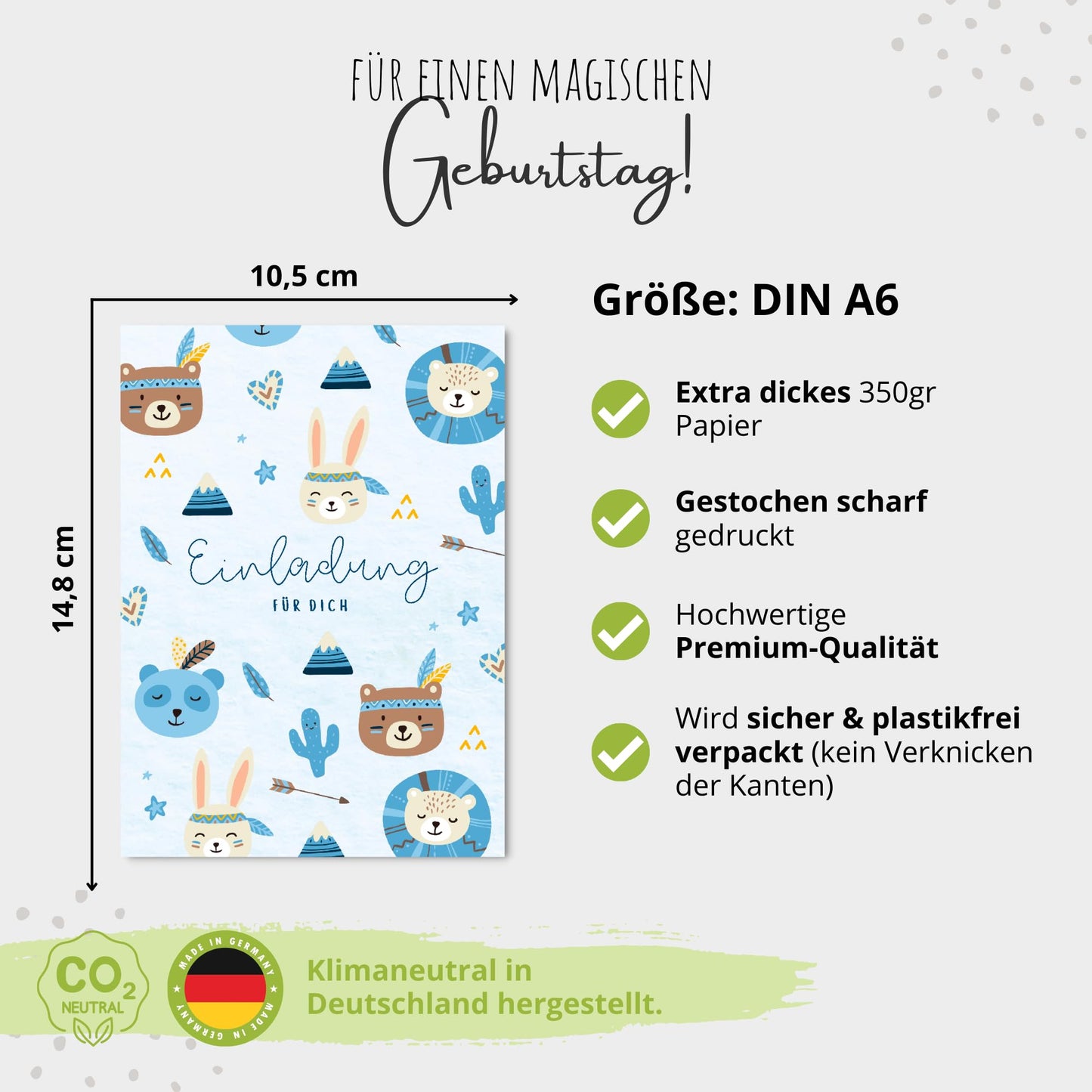 Einladungskarten_Kindergeburtstag_Bohotiere_blau