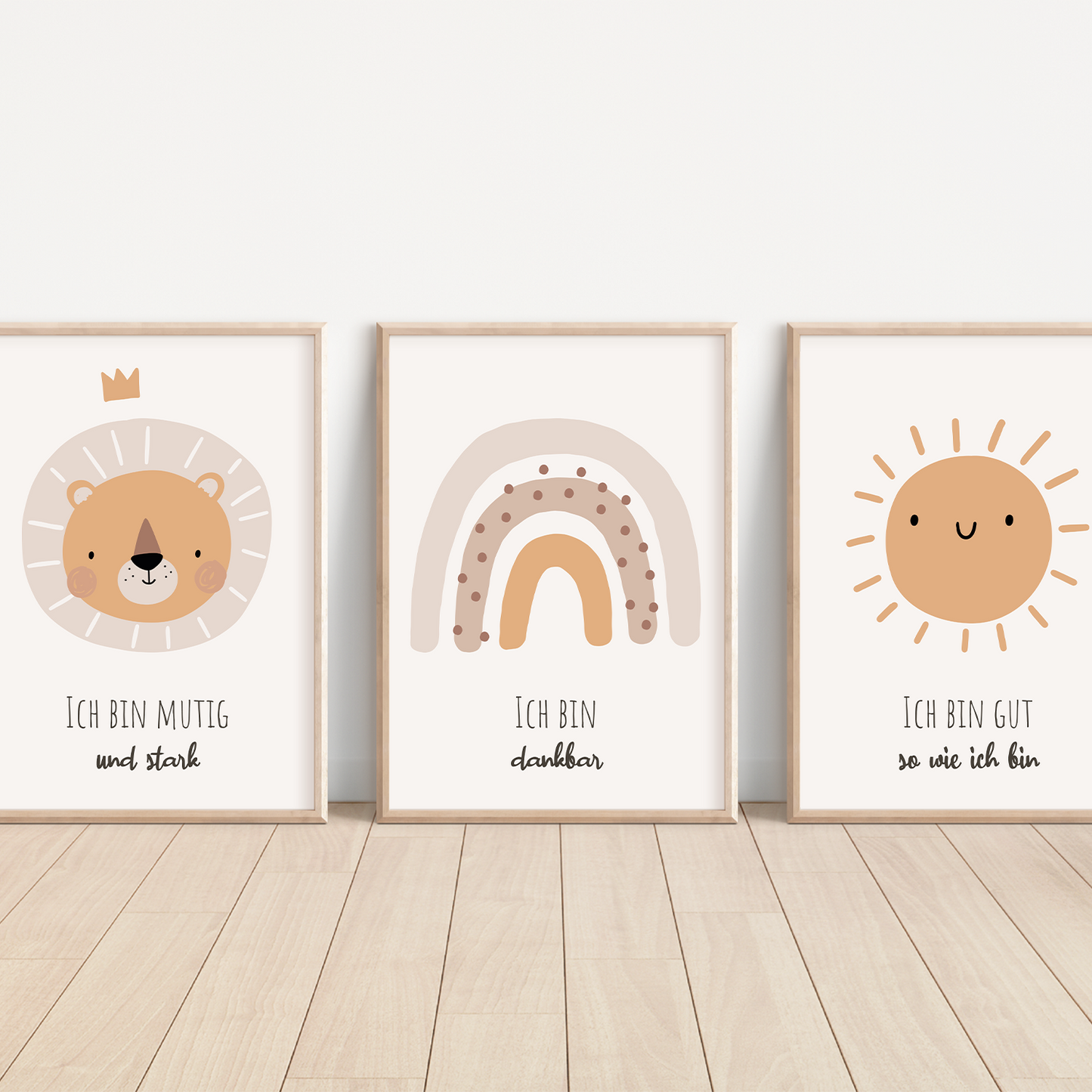 Kinderzimmerposter | 3er Set A4 | liebevolle Affirmationen