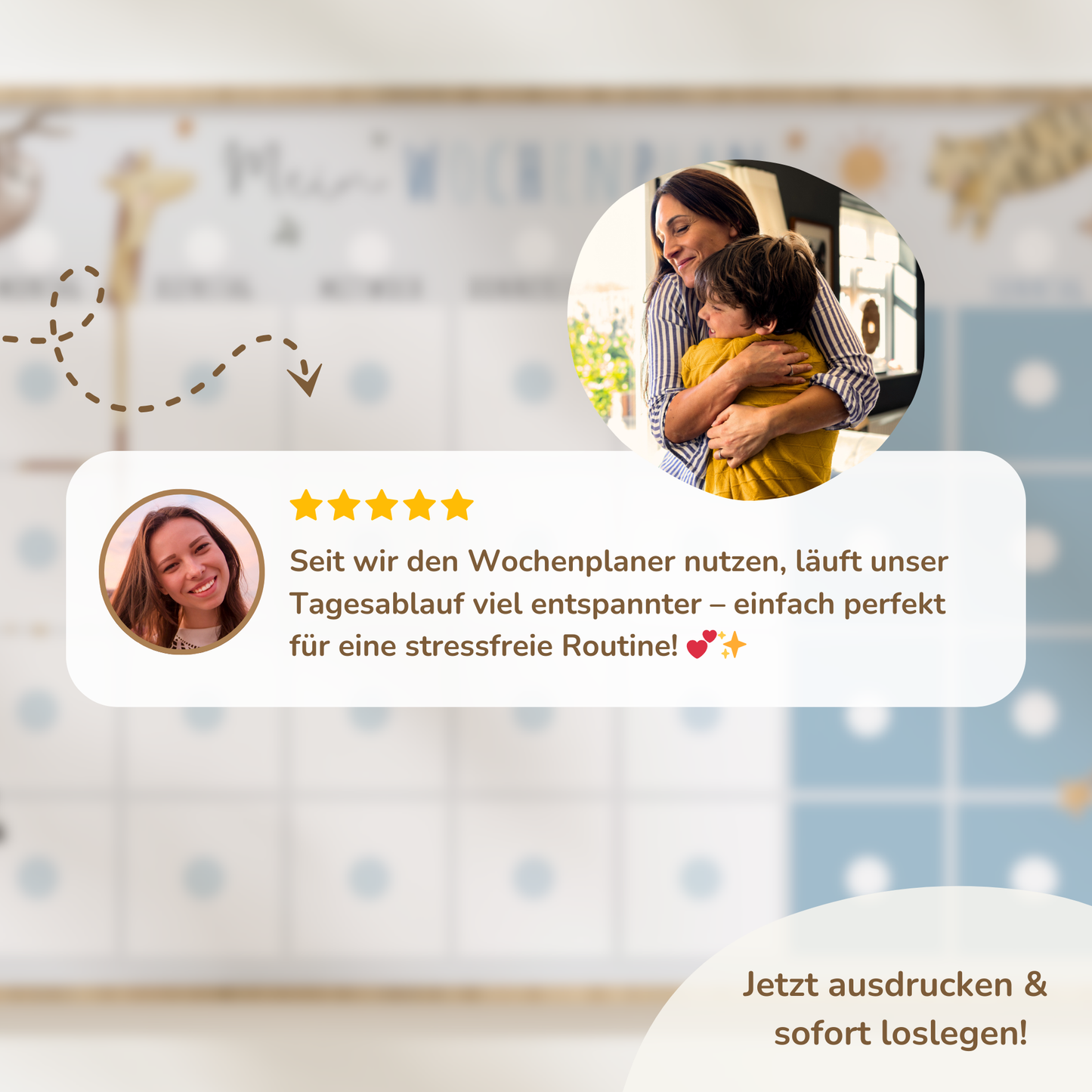 Wochenplan für Kinder | Montessori | zum Ausdrucken | Boho