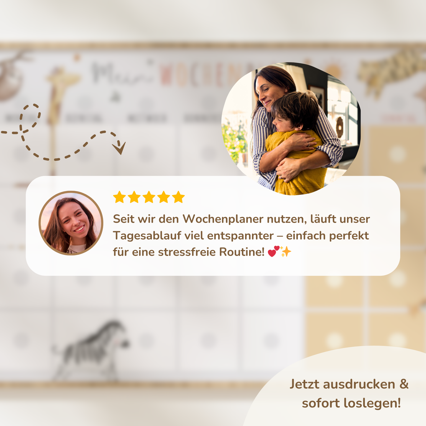Wochenplan für Kinder | Montessori | zum Ausdrucken | Boho