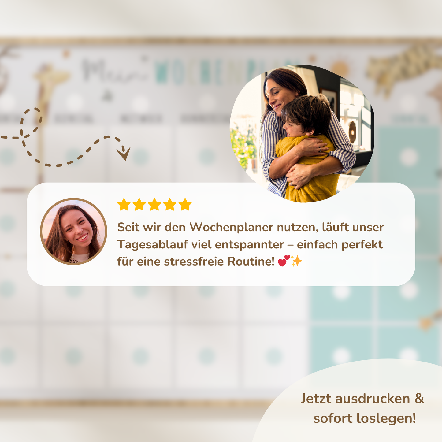 Wochenplan für Kinder | Montessori | zum Ausdrucken | Boho