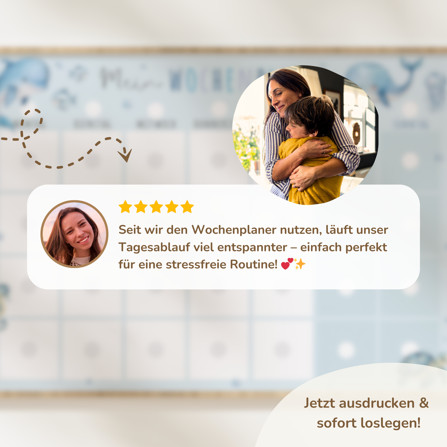 Wochenplan für Kinder | Montessori | zum Ausdrucken | Unterwasserwelt