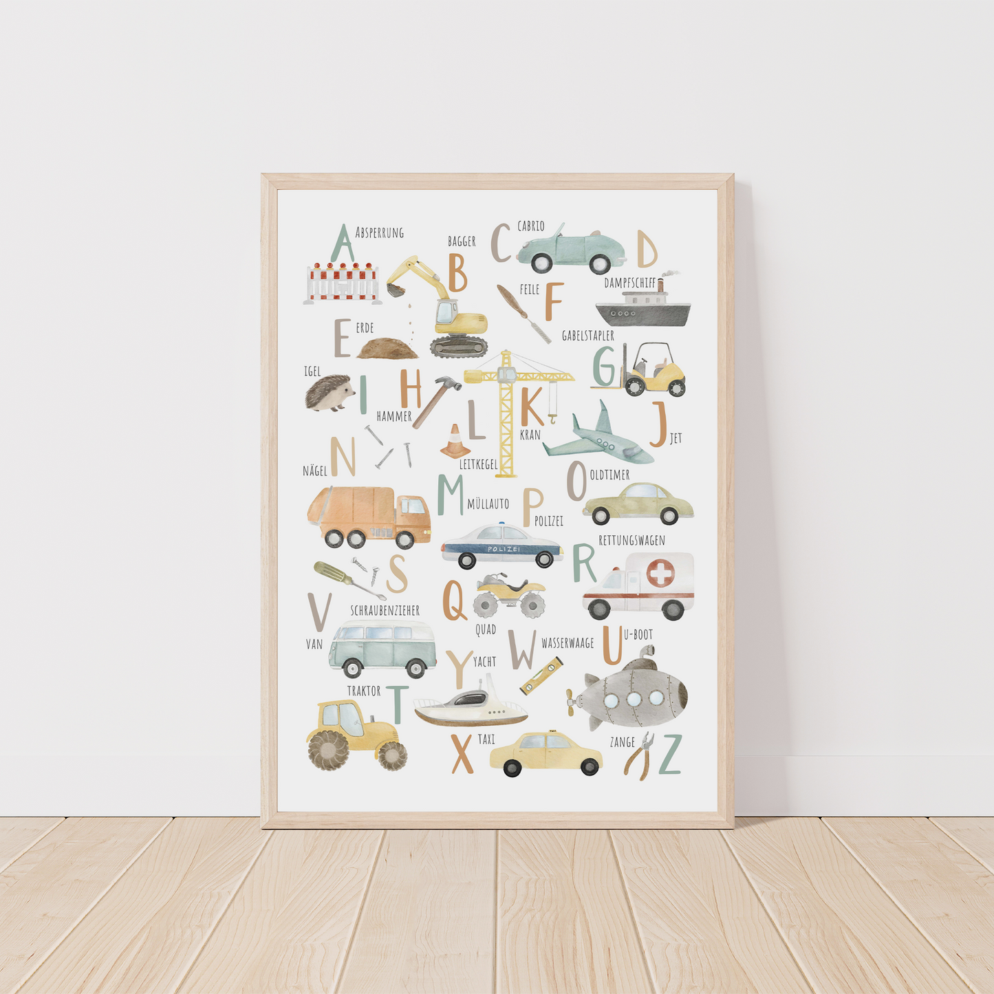 Kinderzimmerposter_Fahrzeuge_A4