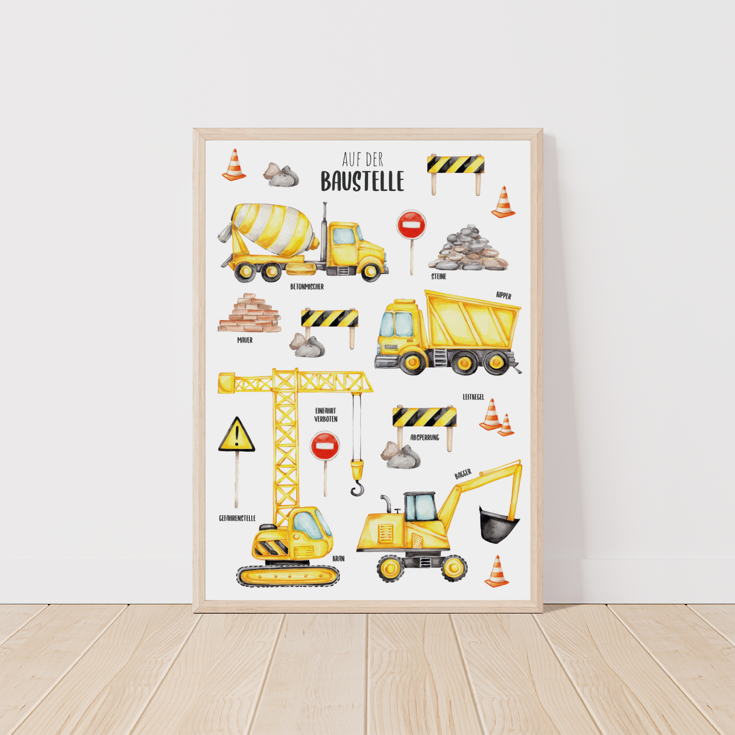 Kinderzimmerposter_Bagger_A2