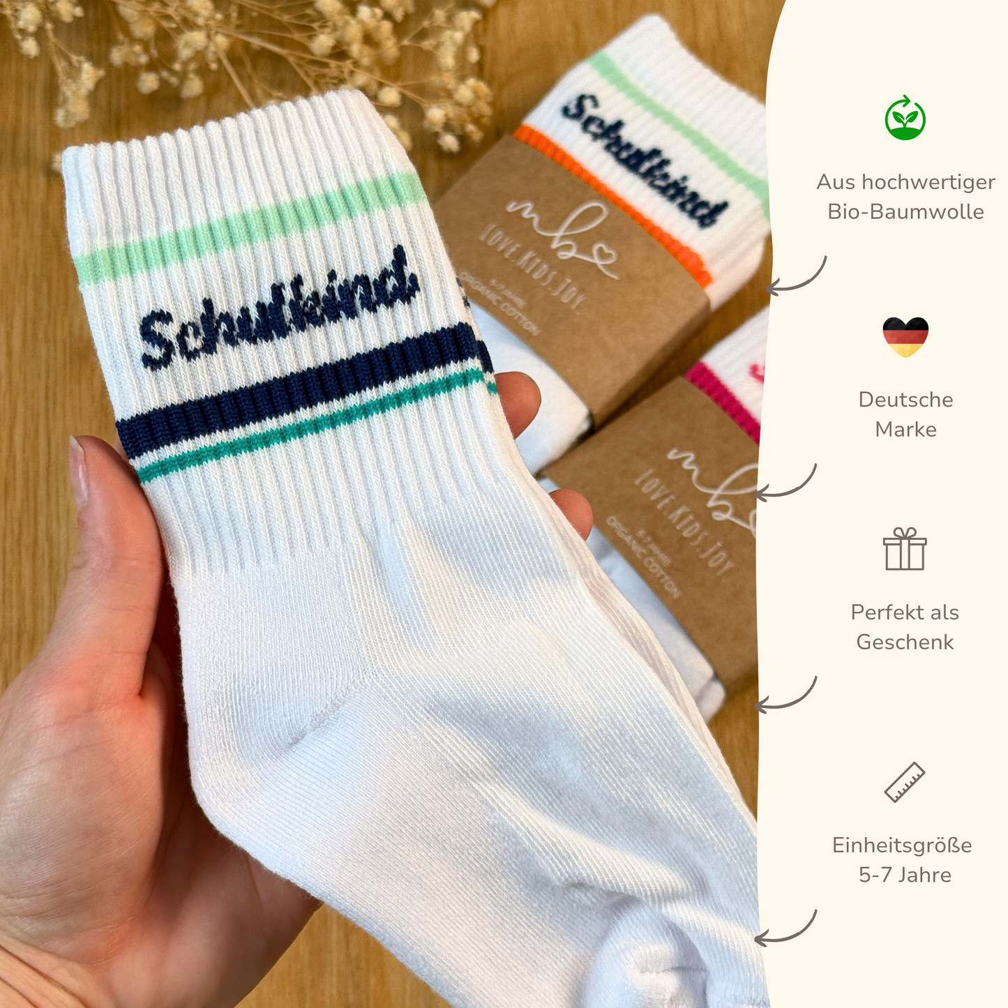 Schulkind Socken Blau | Geschenk zur Einschulung