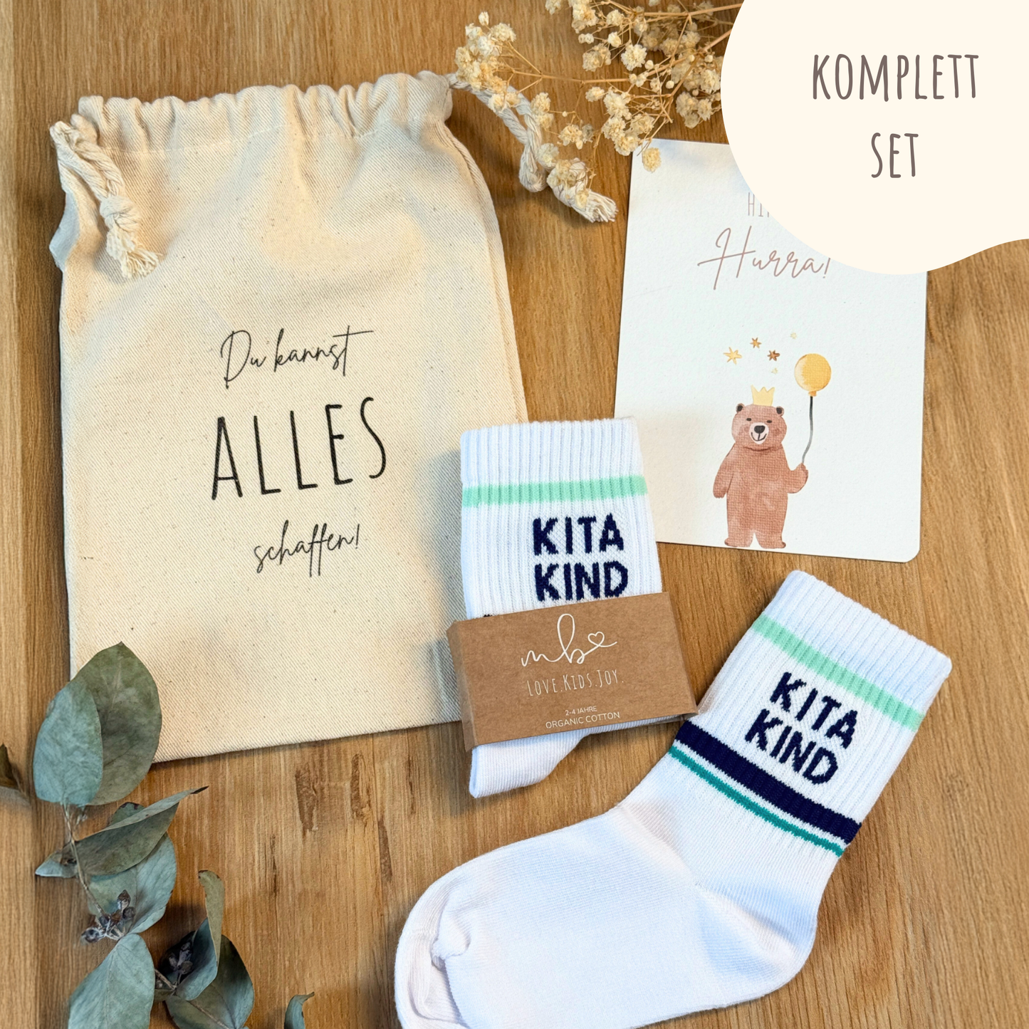 Kitakind Socken Blau | Geschenkidee Kindergarten