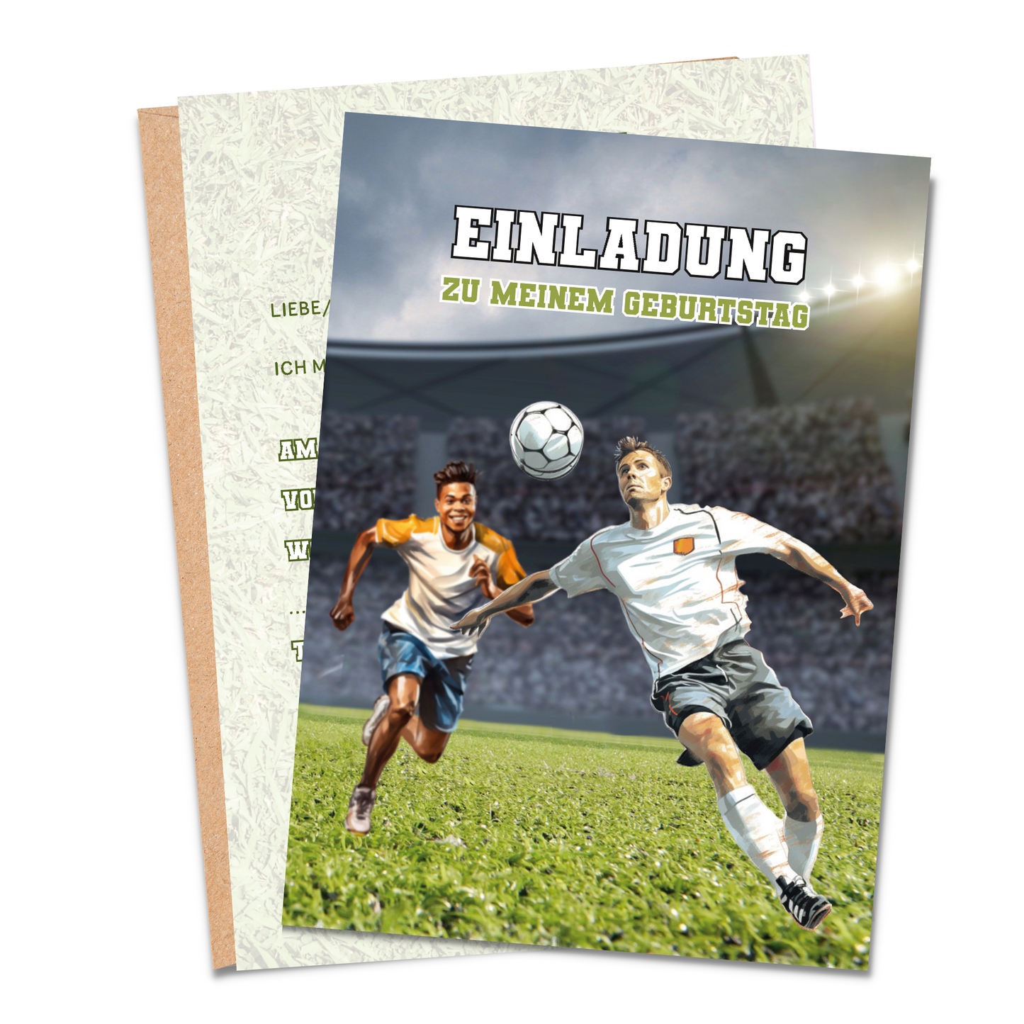 10 Einladungskarten Kindergeburtstag inkl. Umschläge | Fußball