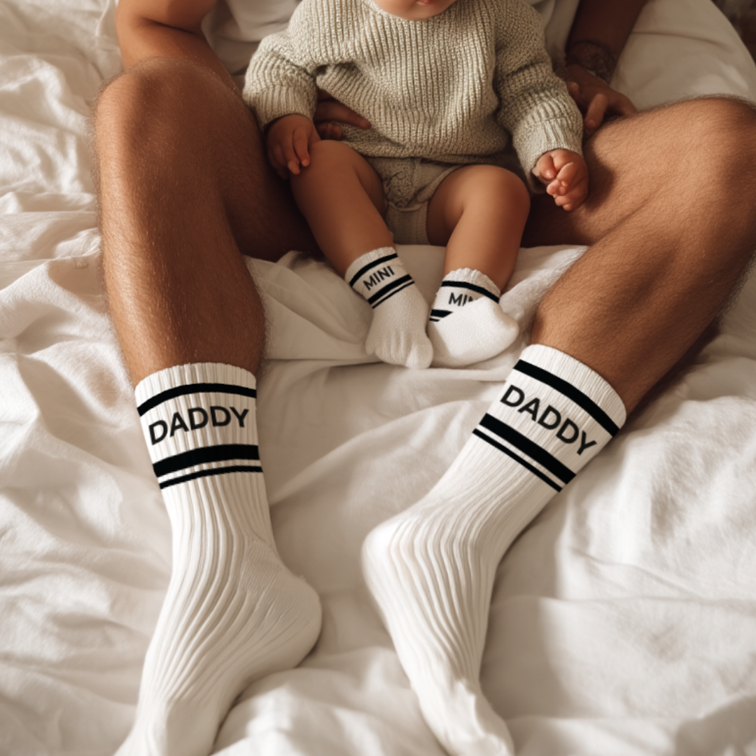Stylische Retro-Socken Daddy & Mini Set