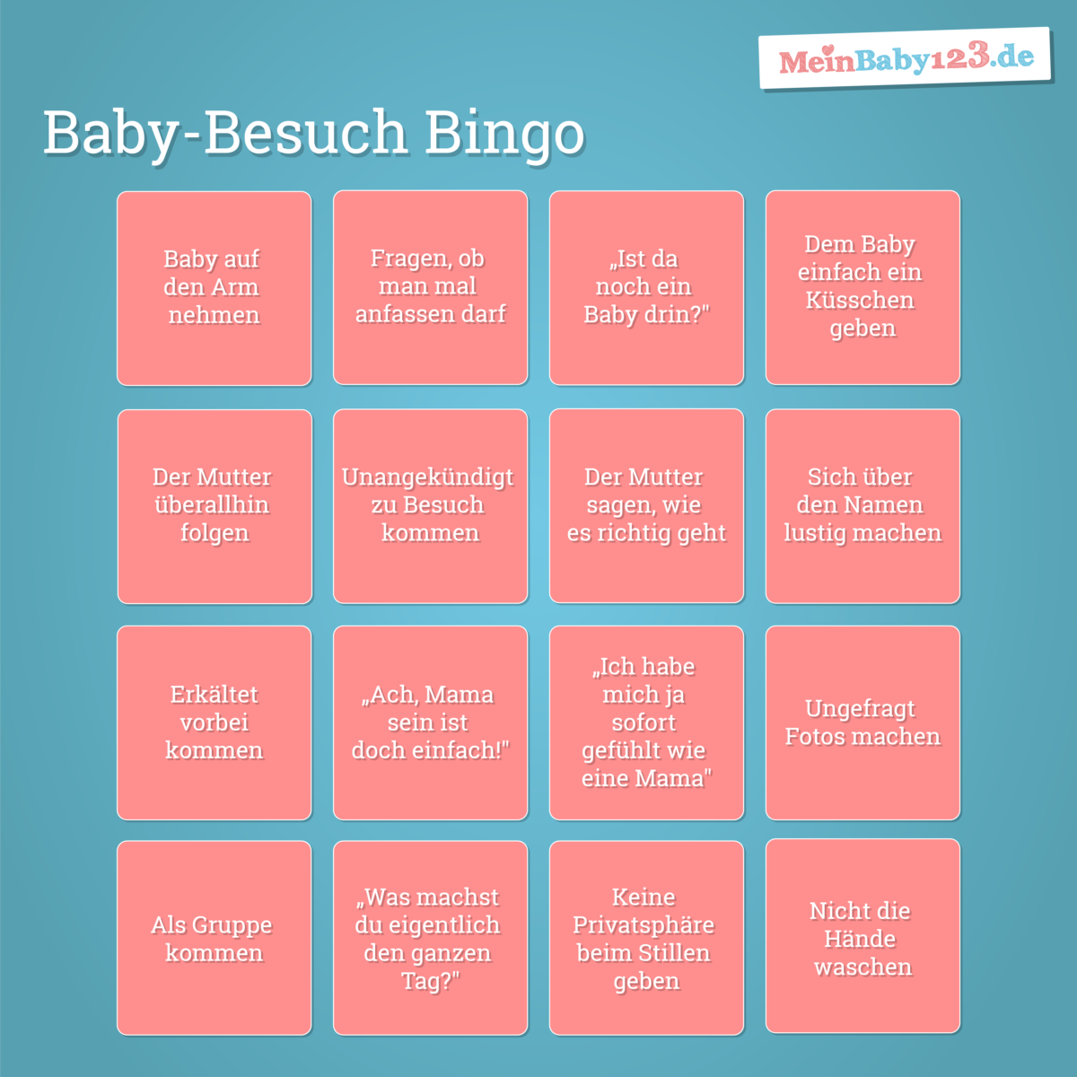 Babybesuch Bullshit Bingo