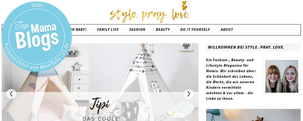 Banner: Style. Pray. Love – Top Mama Blog 2020