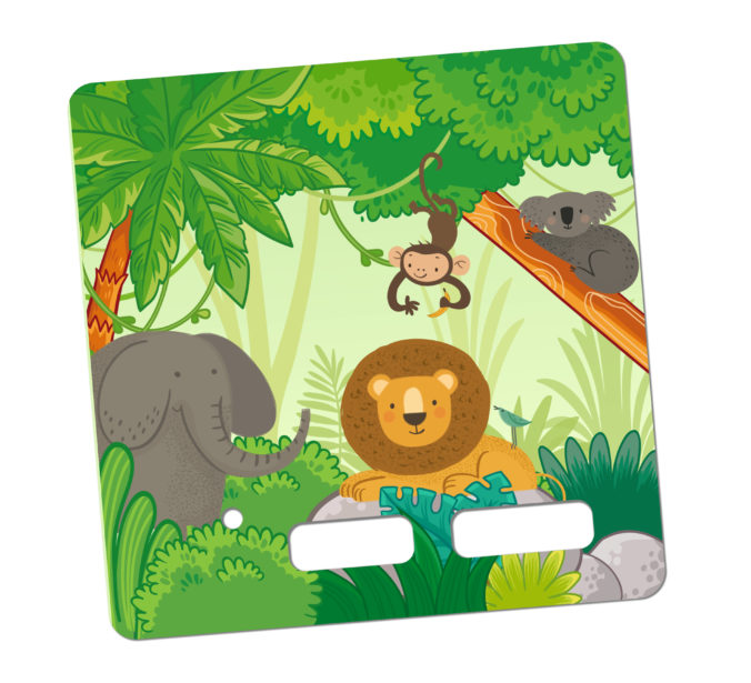 Toniebox Sticker Löwe Elefant und Affe imDschungel