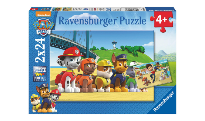 Ravensburger Puzzle 2 x 24 Teile, Paw Patrol: Heldenhafte Hunde