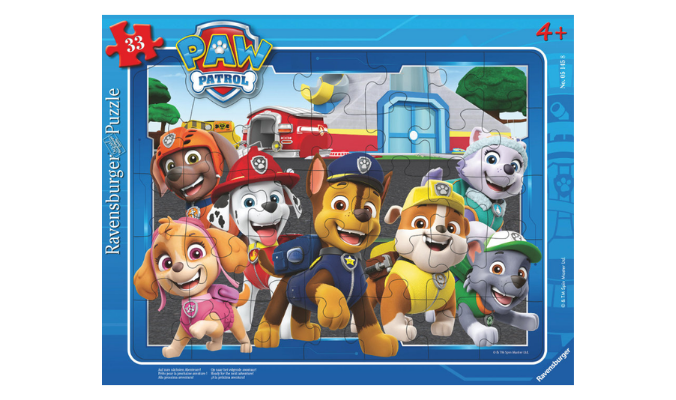 Ravensburger Rahmenpuzzle - Paw Patrol: Auf zum nächsten Abenteuer! 33 Teile