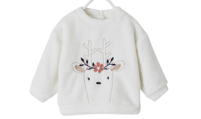 Baby Pullover aus Webpelz