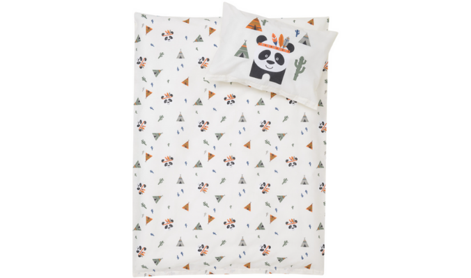 Baby Bettwäsche mit Pandabär-Print