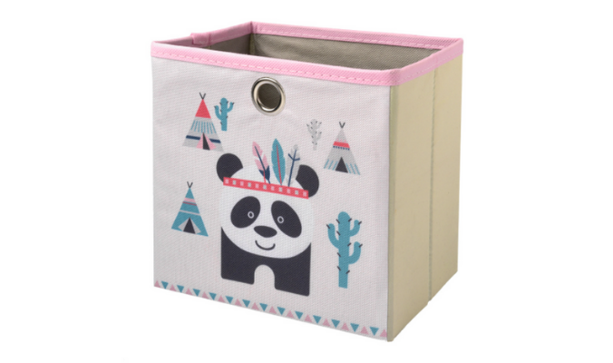 Kleine Aufbewahrungsbox mit Pandabär-Motiv
