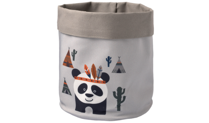 Aufbewahrungskorb mit Pandabär-Motiv