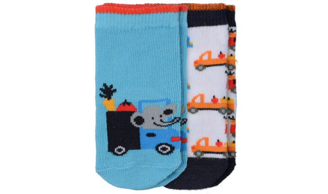 2 Paar Newborn Socken mit Motiven