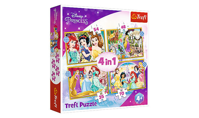 4 in 1 Puzzle Happy Day - Disney Princess